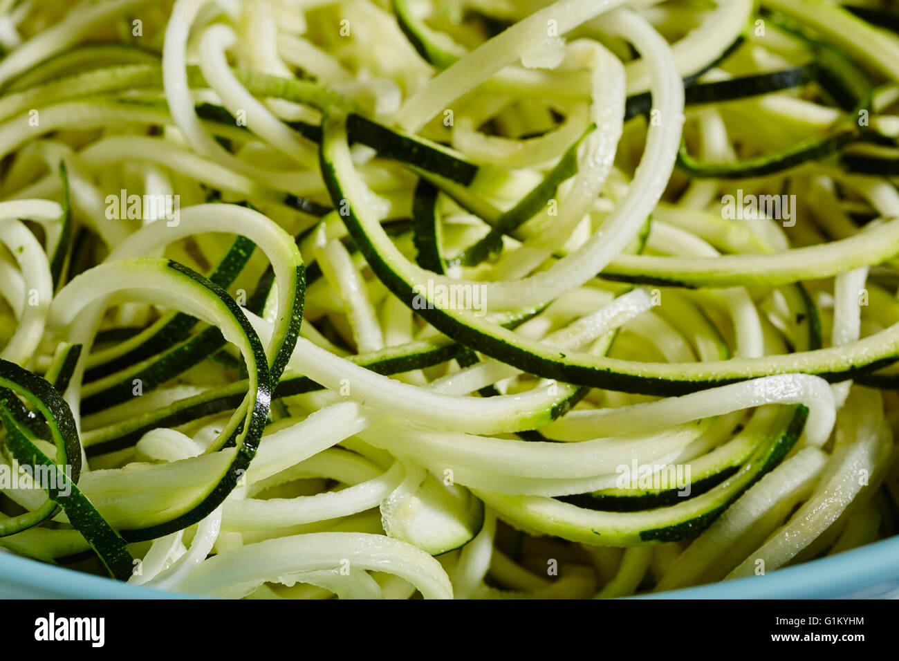 Spiral Cut Green Zucchini Squash Raw Fresh And Ready For Cooking Stock Photo Alamy