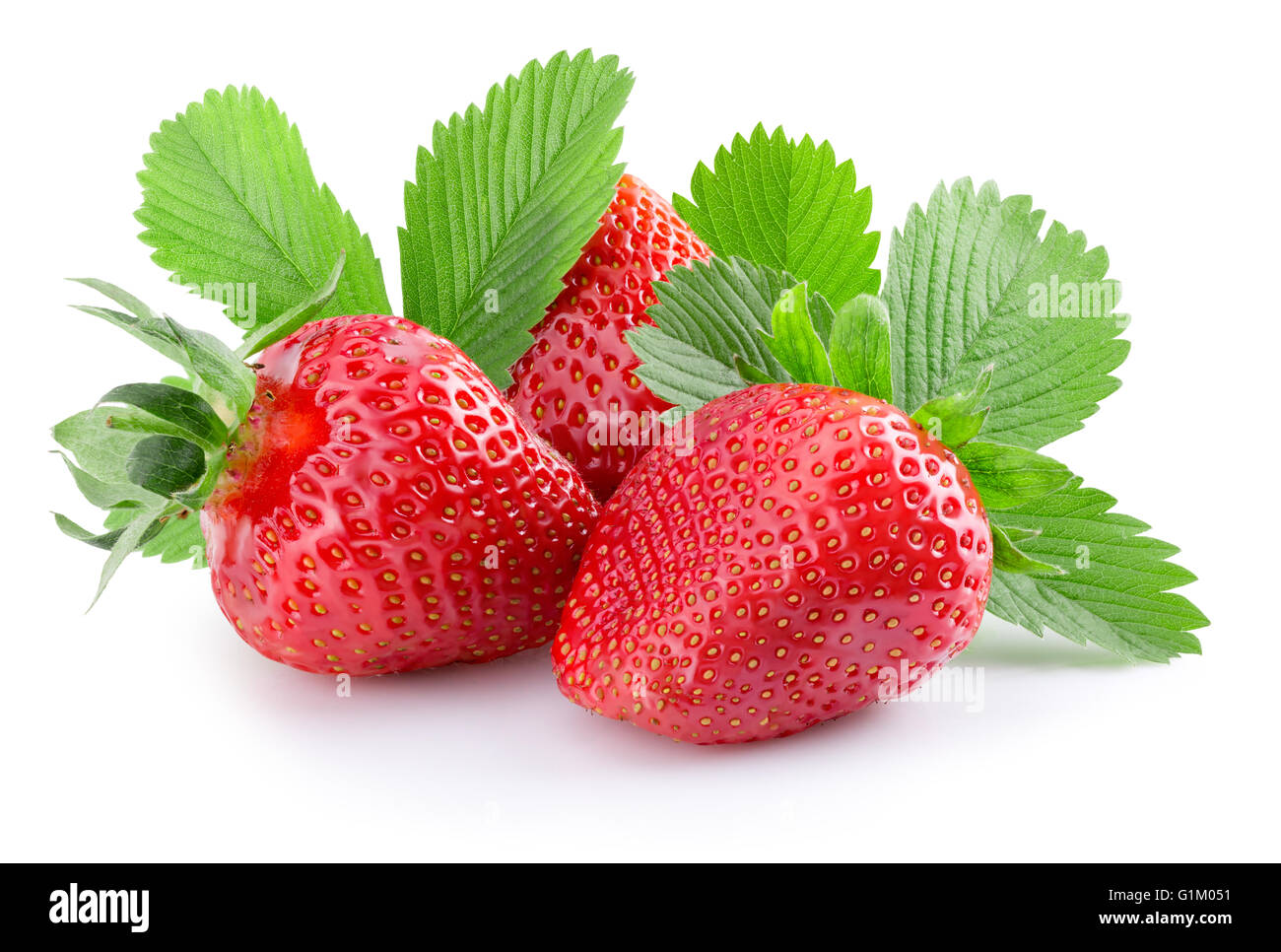 tasty strawberries isolated on the white background Stock Photo - Alamy