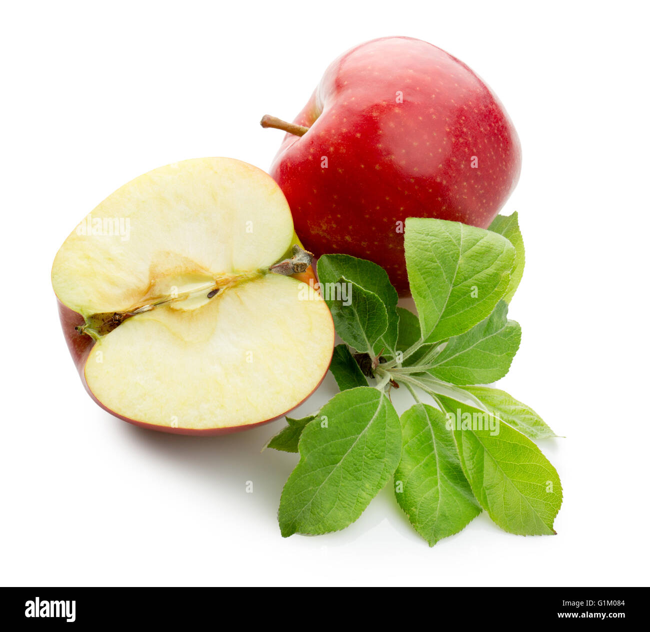 red apples isolated on a white background. Stock Photo