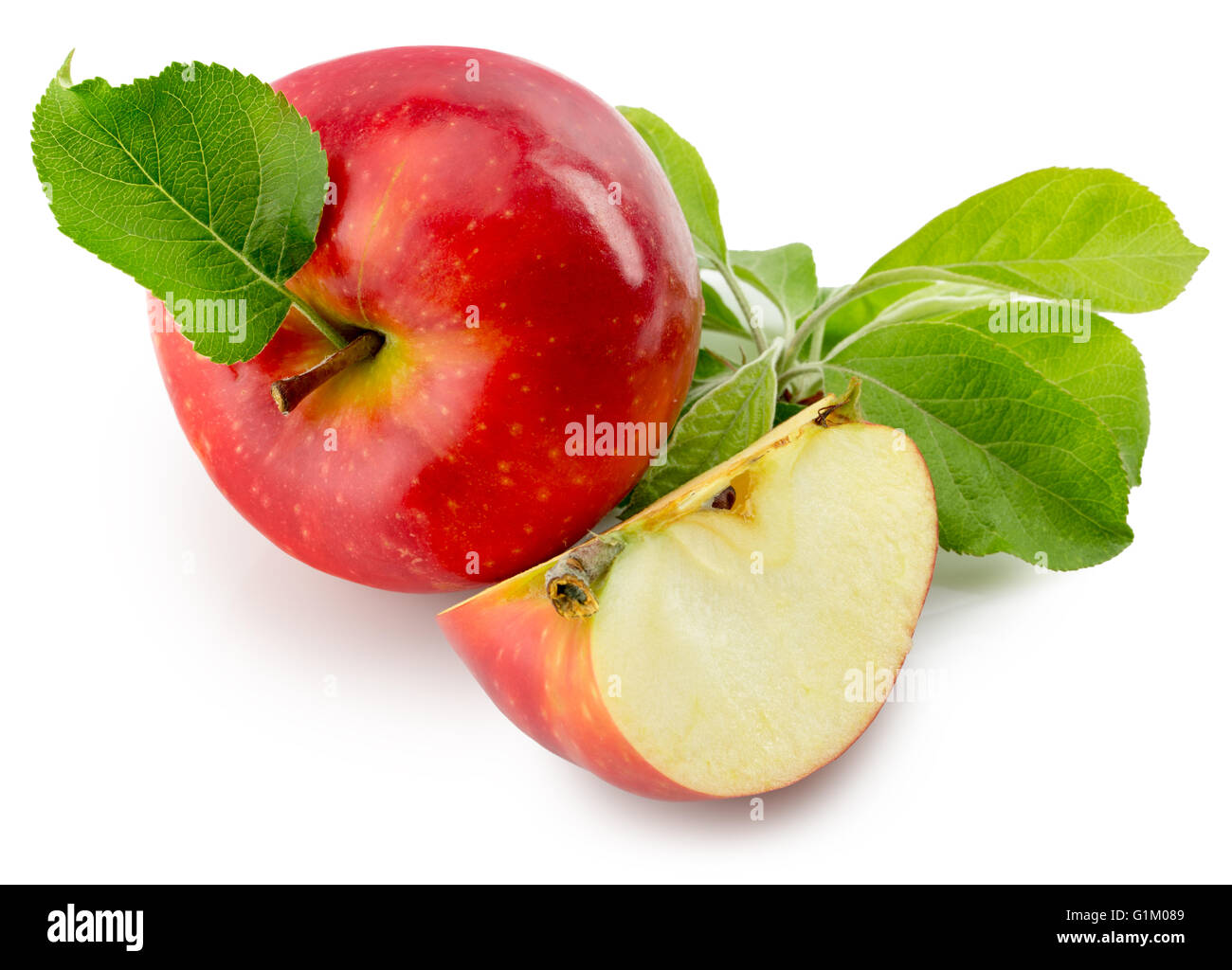 red apples isolated on a white background. Stock Photo