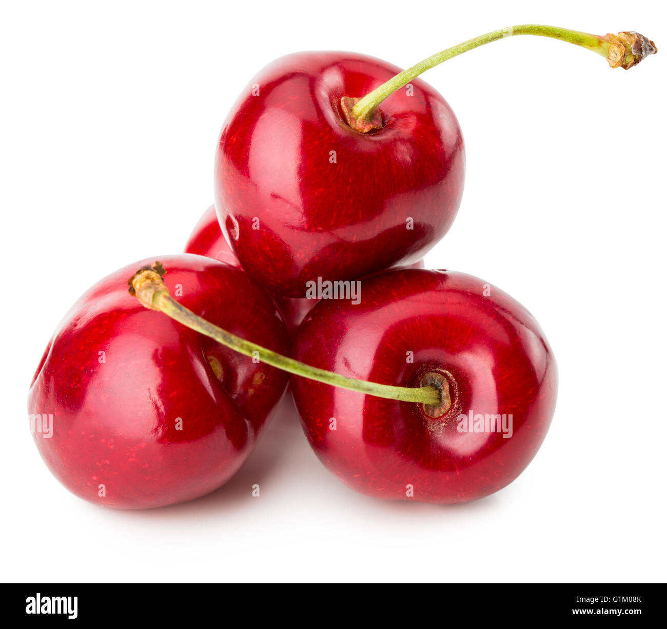 sweet cherries isolated on the white background. Stock Photo