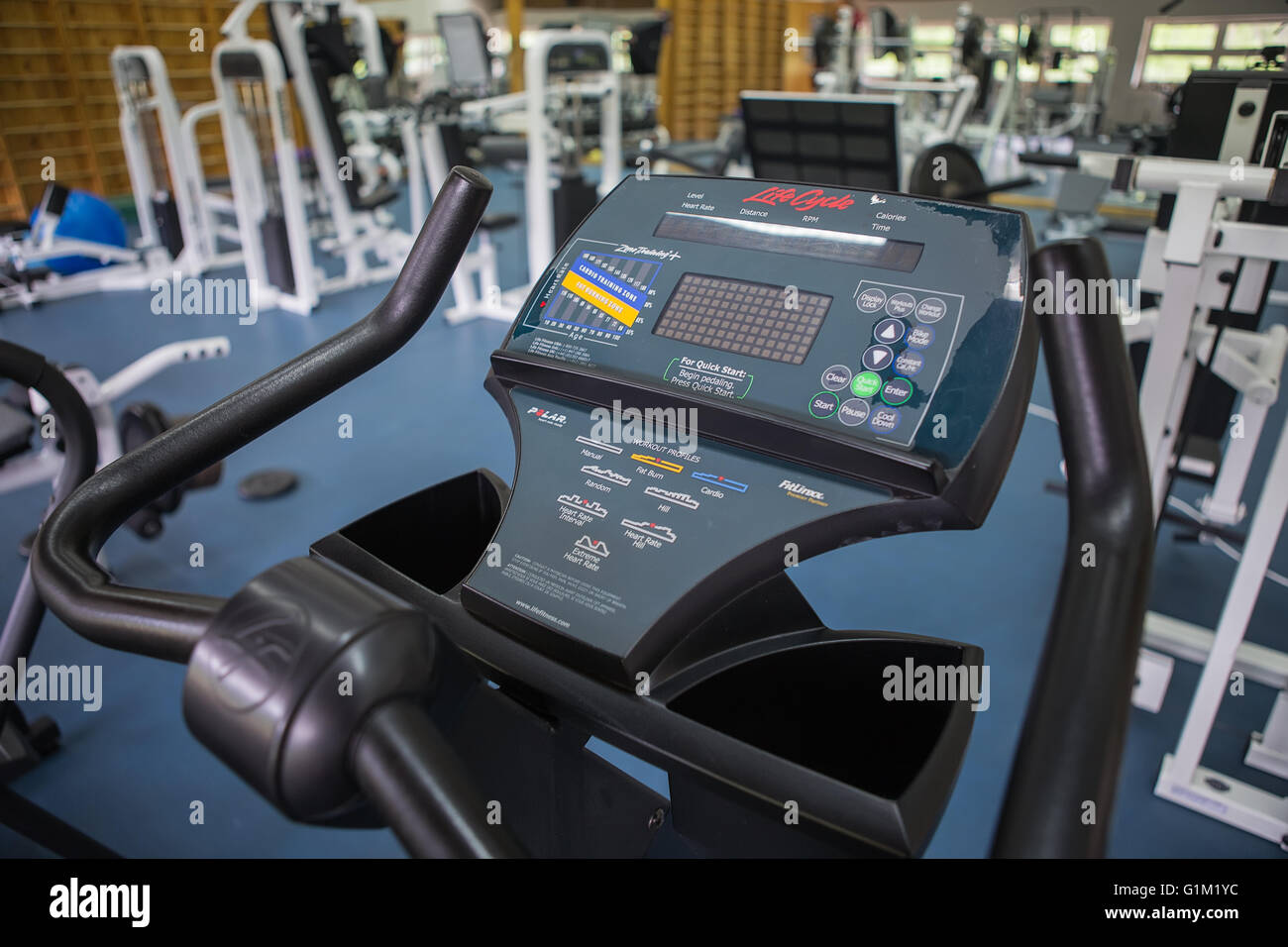 Fitness equipment in the gym. Stock Photo