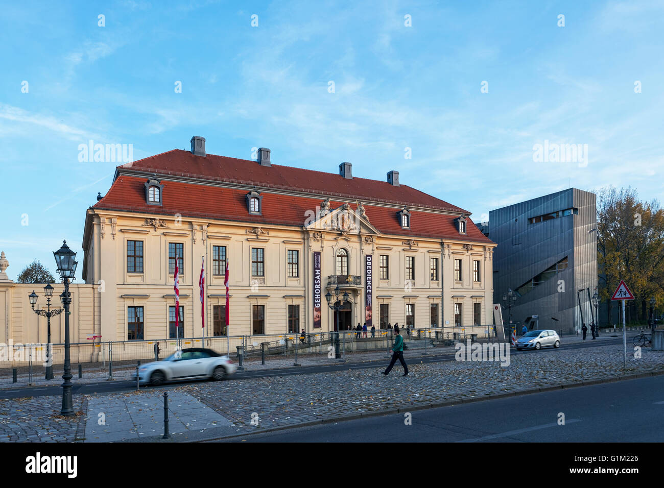 Judisches Museum (Jewish Museum) old building designed Philipp Gerlach in 1735, new building by Daniel Libeskind in 2001 , Berli Stock Photo