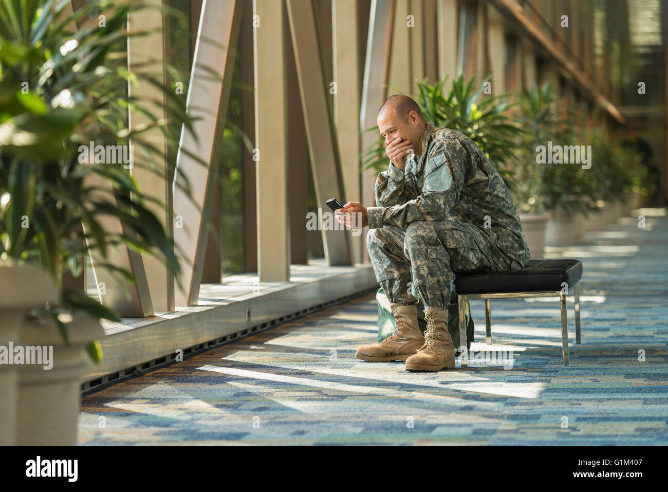 Soldier With Phone High Resolution Stock Photography and Images Alamy