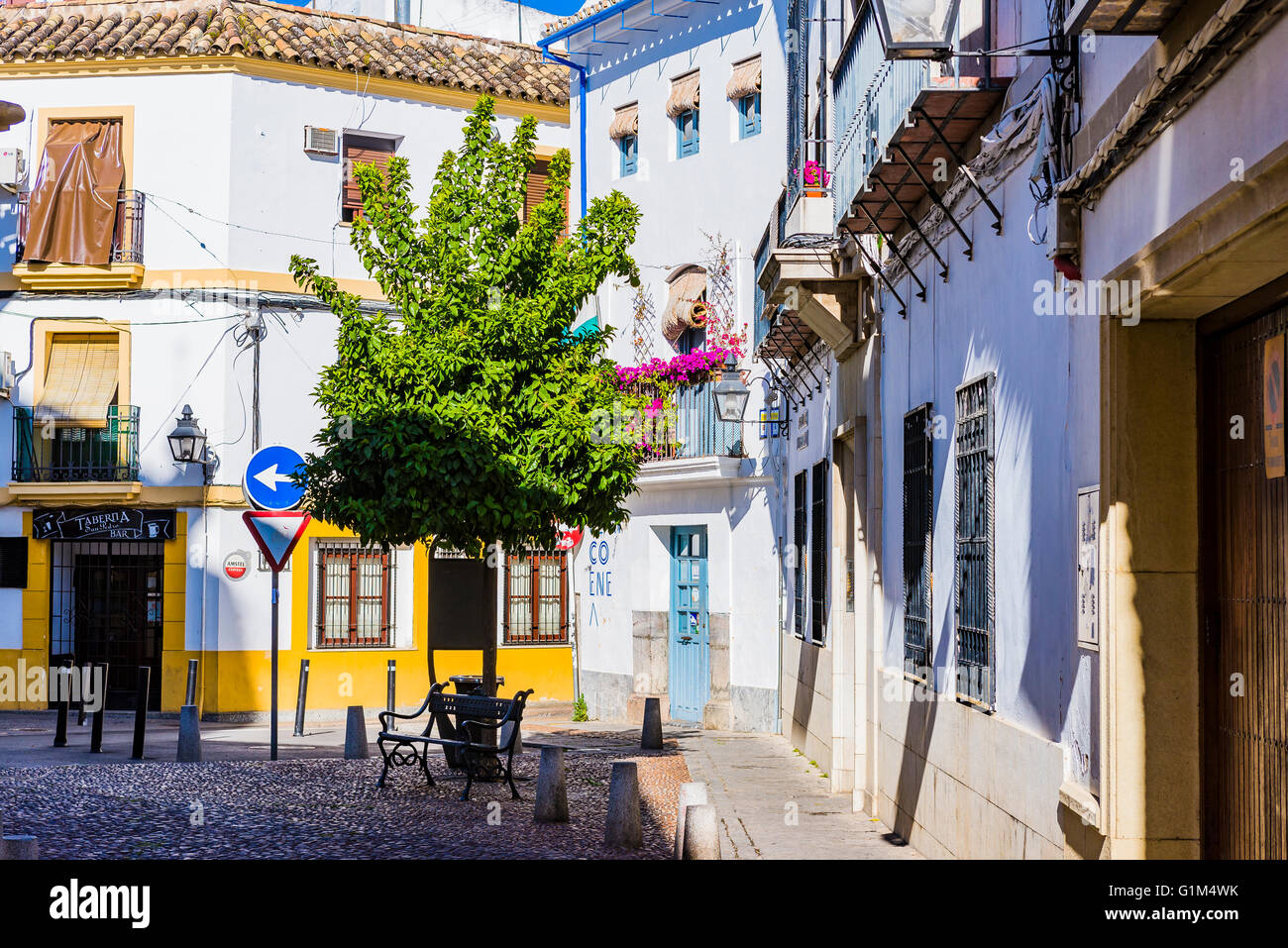 Street Jewish quarter. Córdoba, Andalusia, Spain, Europe Stock Photo