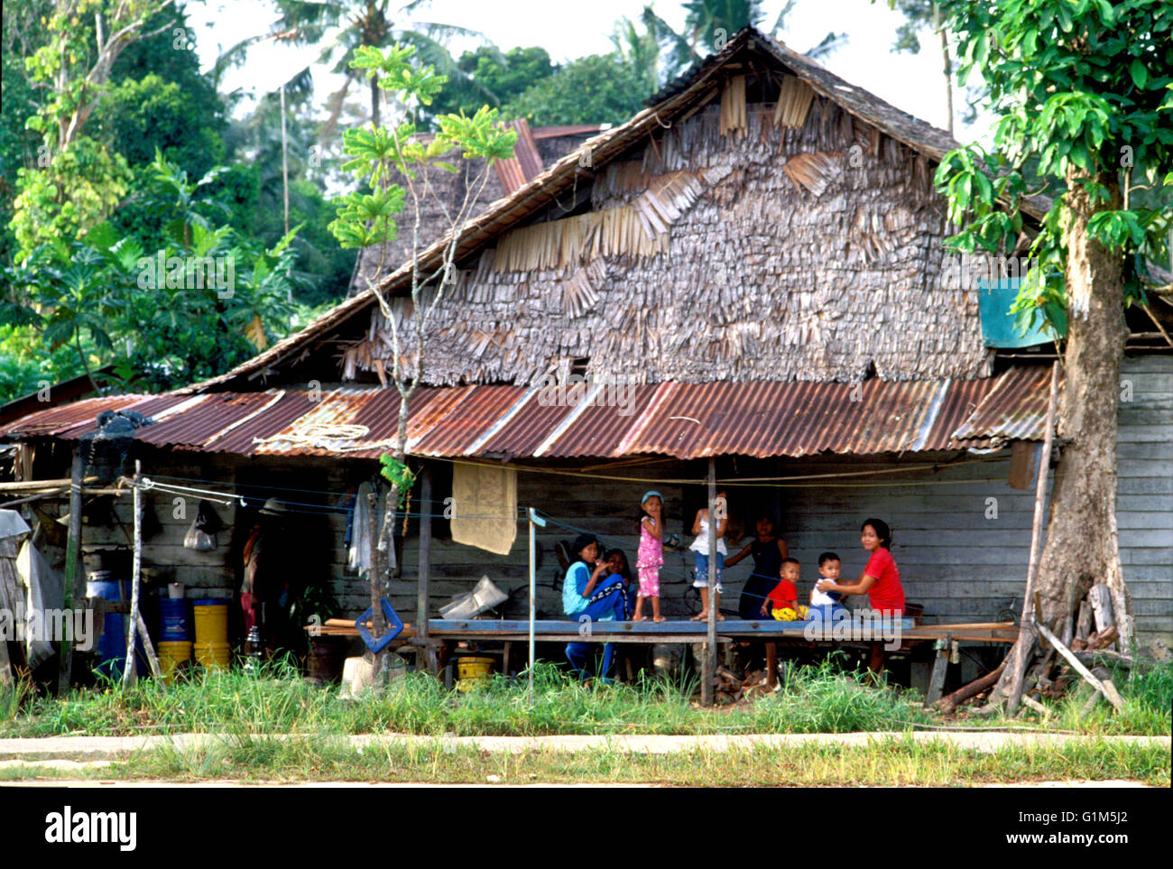Indonesia Bintan house in senggarang tanjung pinang Stock Photo