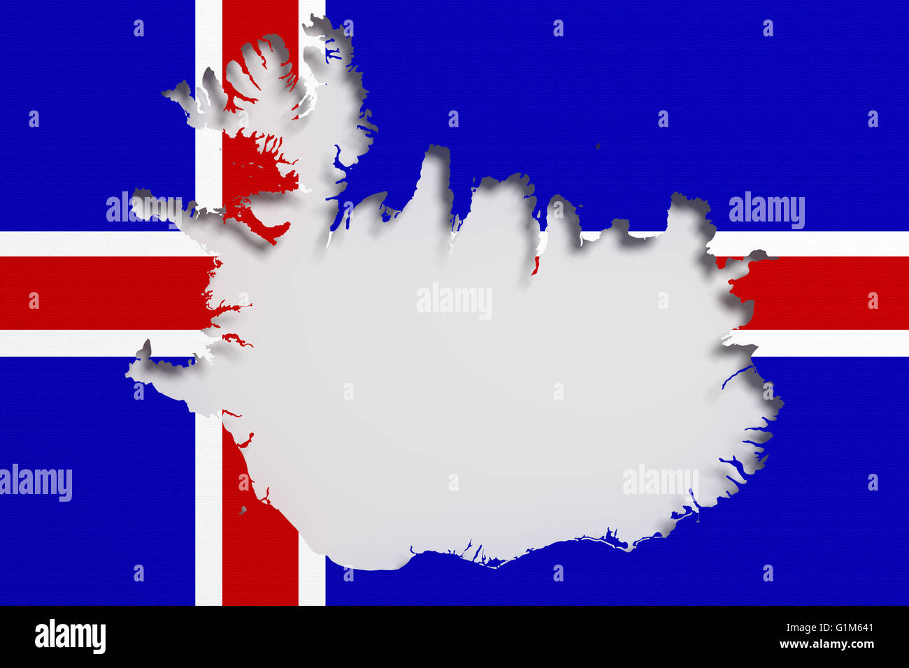 3d rendering of Iceland map and flag on background Stock Photo - Alamy