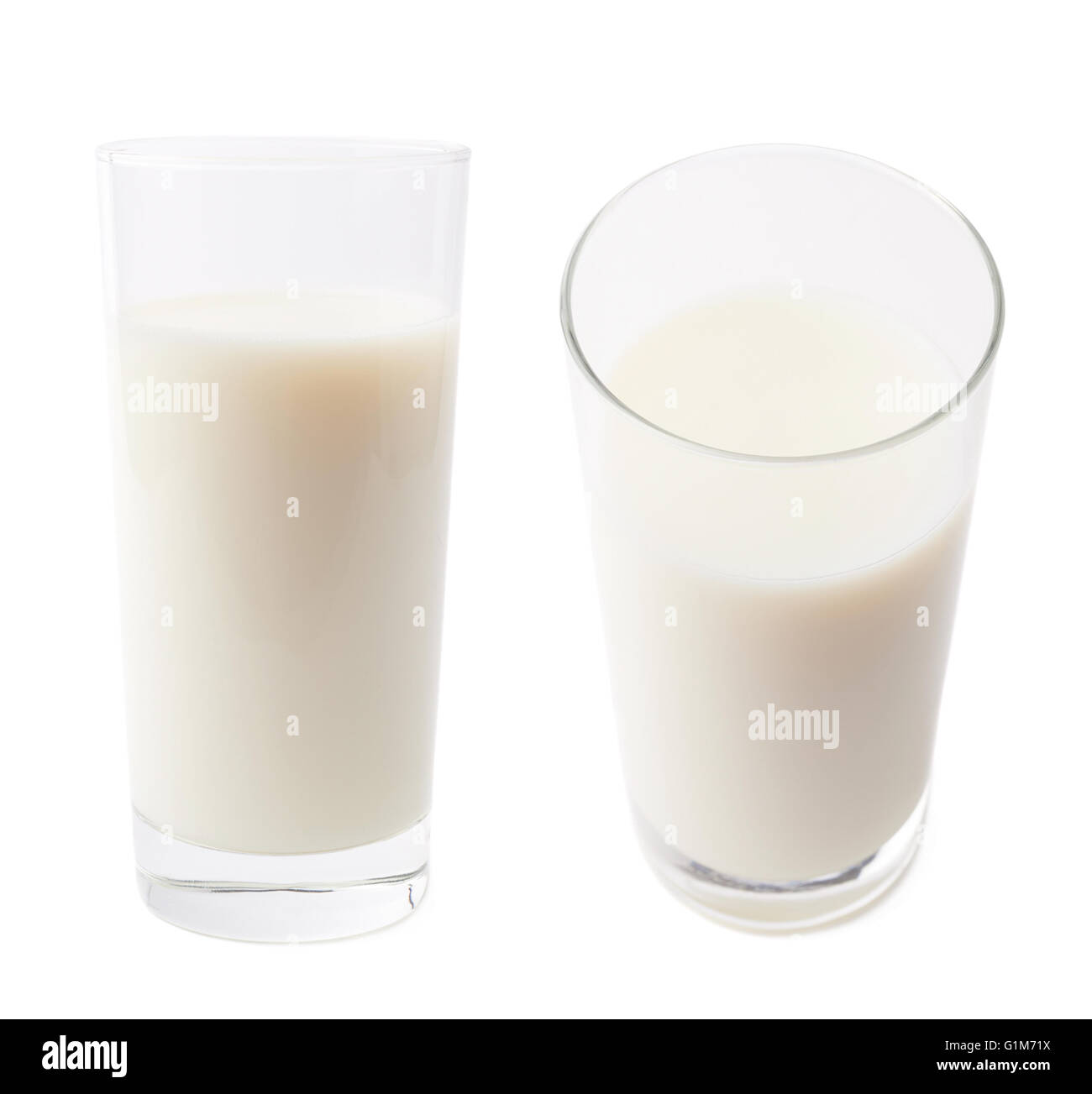 Tall glass of milk isolated Stock Photo - Alamy