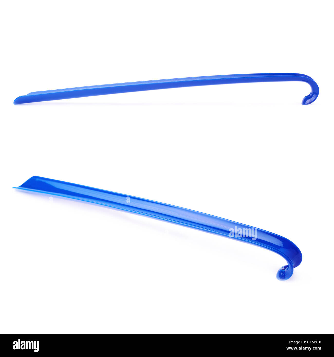 Blue shoehorn isolated over the white background Stock Photo Alamy