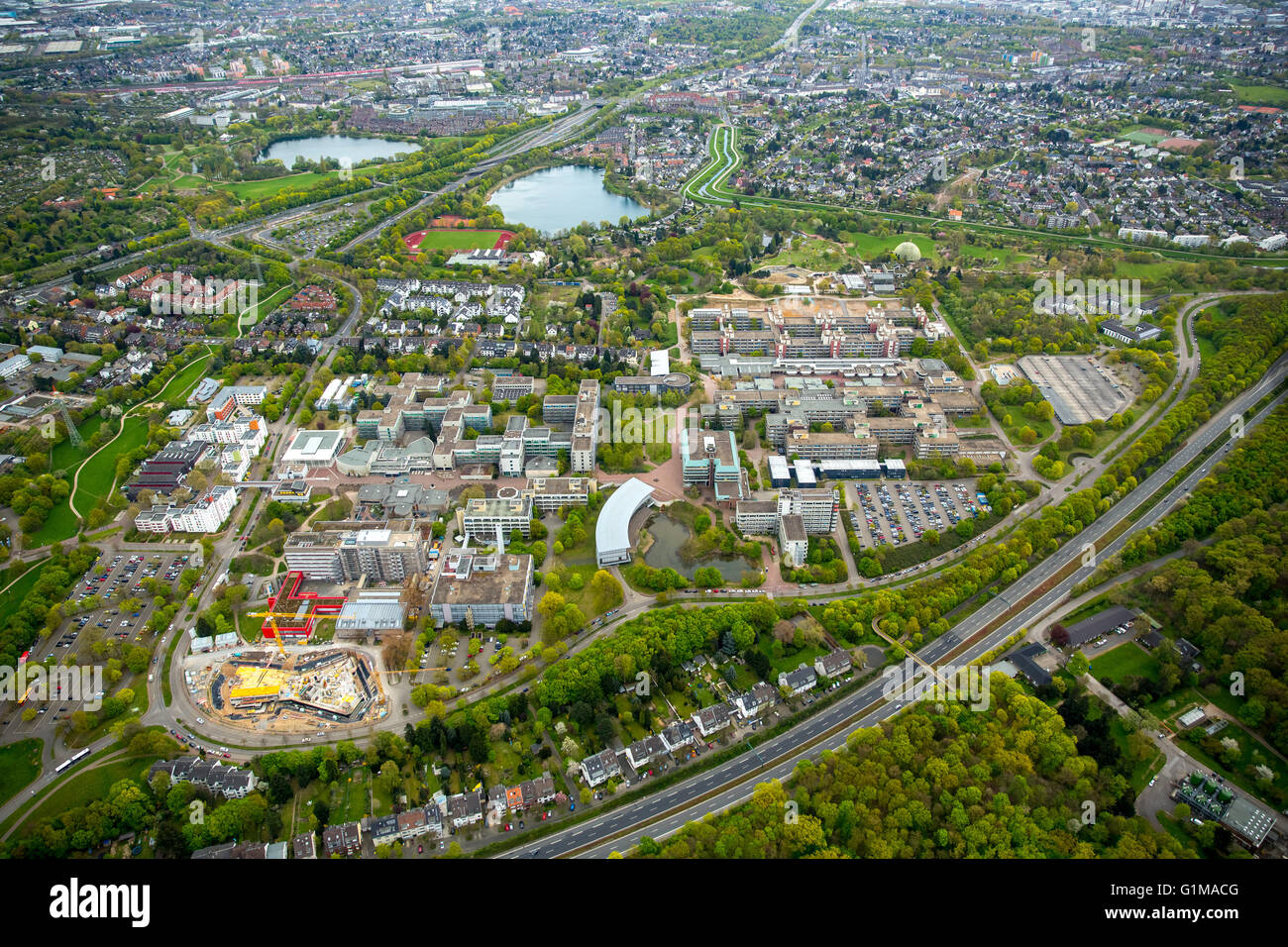 Aerial view, Heinrich-Heine University, Dusseldorf, Rhineland, North Rhine  Westphalia, Germany, DE, Europe, Aerial view Stock Photo - Alamy