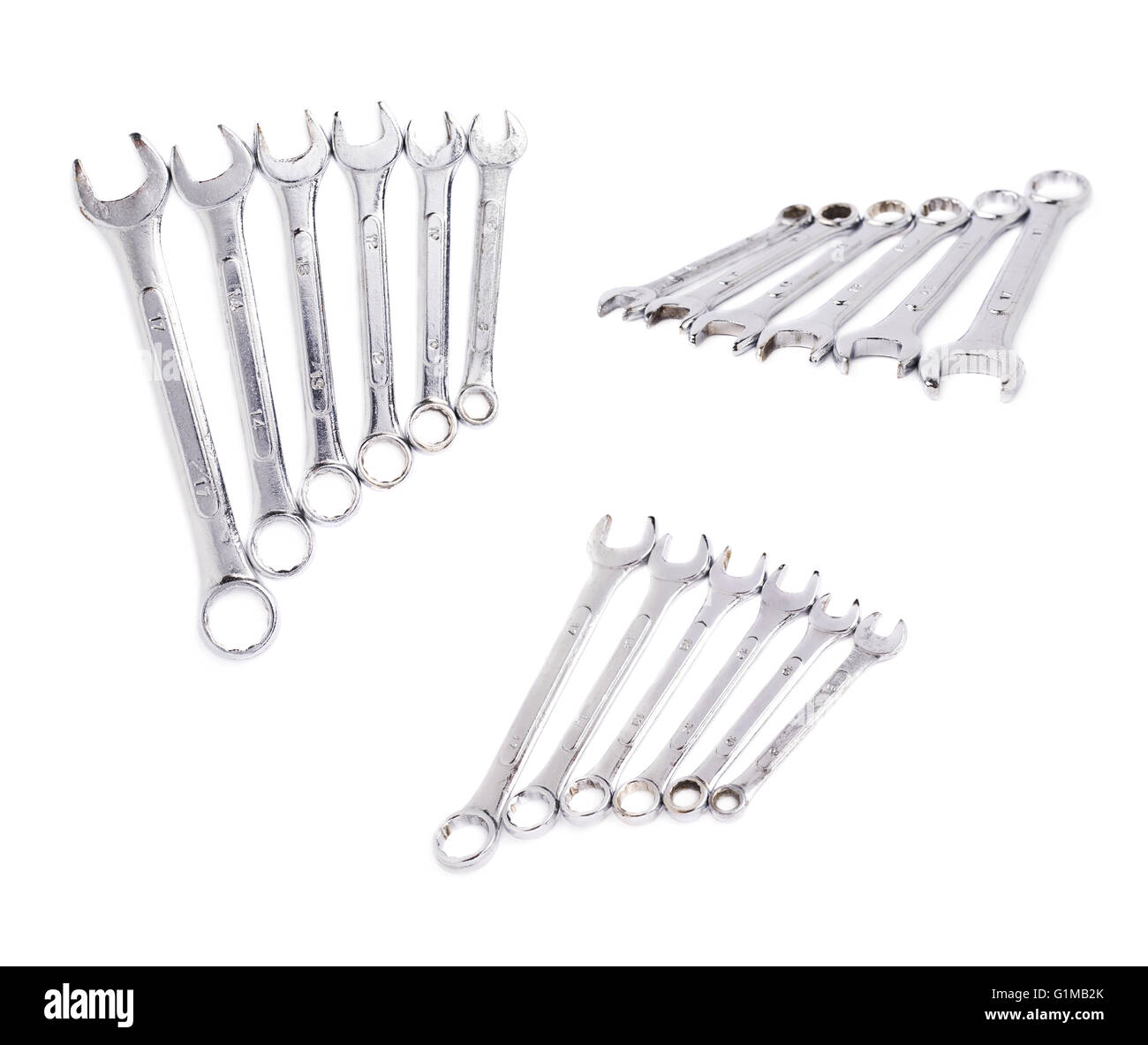 Wendish Instruments Set of wrenchs metal instruments isolated over white background Stock ...