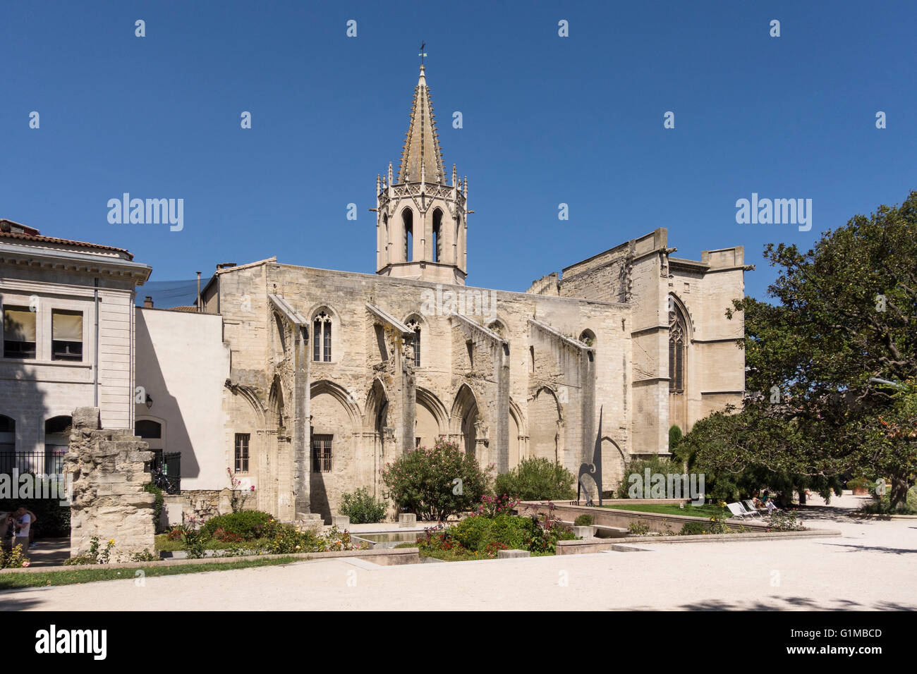 Temple Saint Martial and Agricol Perdiguier Square, Avignon, Vaucluse, Provence-Alpes-Côte d'Azur, France Stock Photo