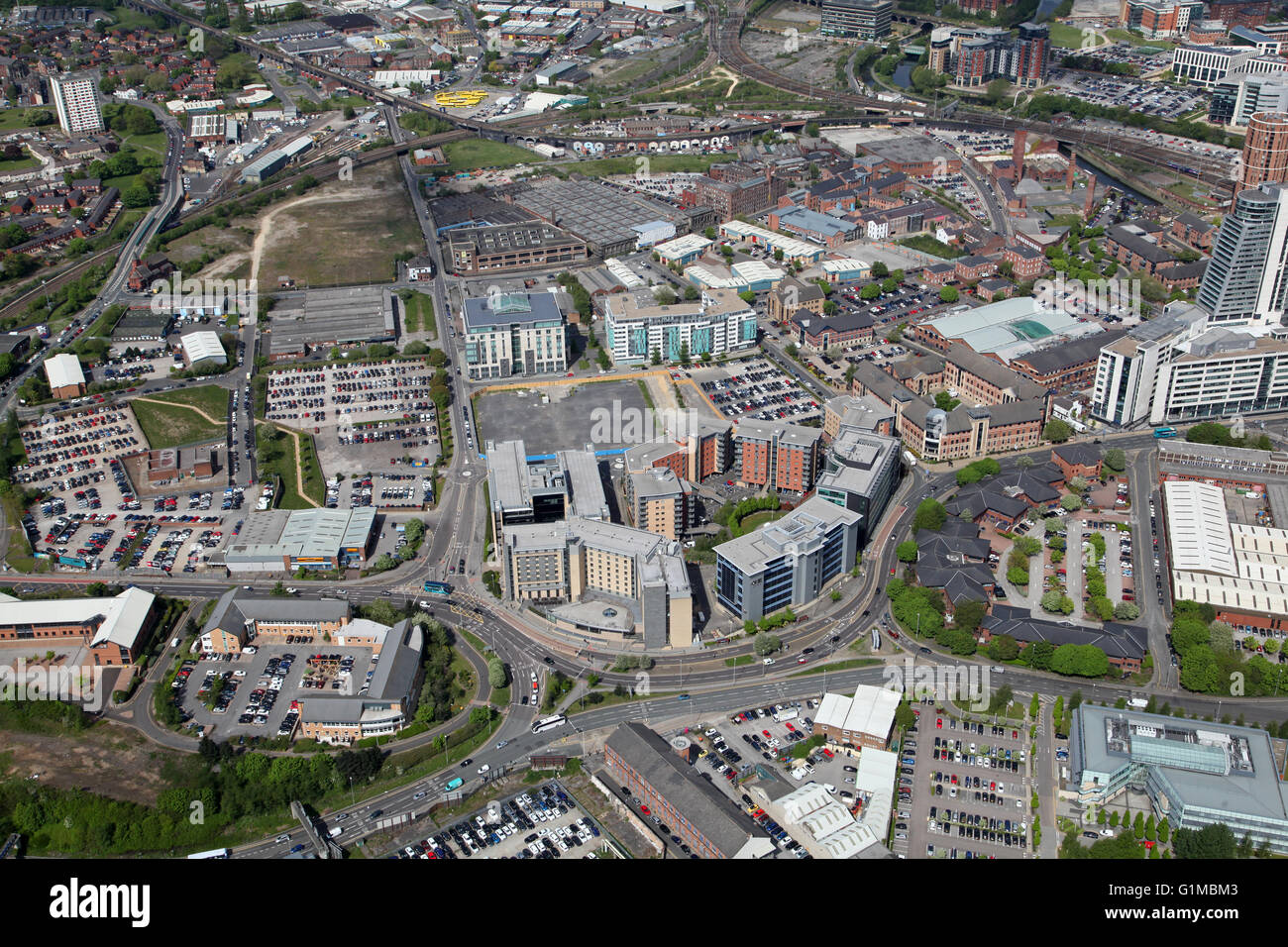 aerial view of south Leeds, West Yorkshire, UK Stock Photo - Alamy