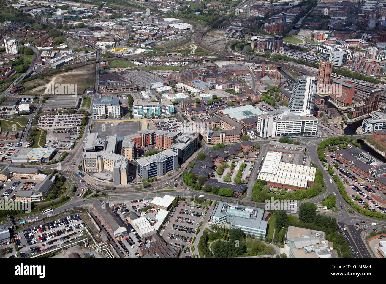 aerial view of south Leeds, West Yorkshire, UK Stock Photo Alamy