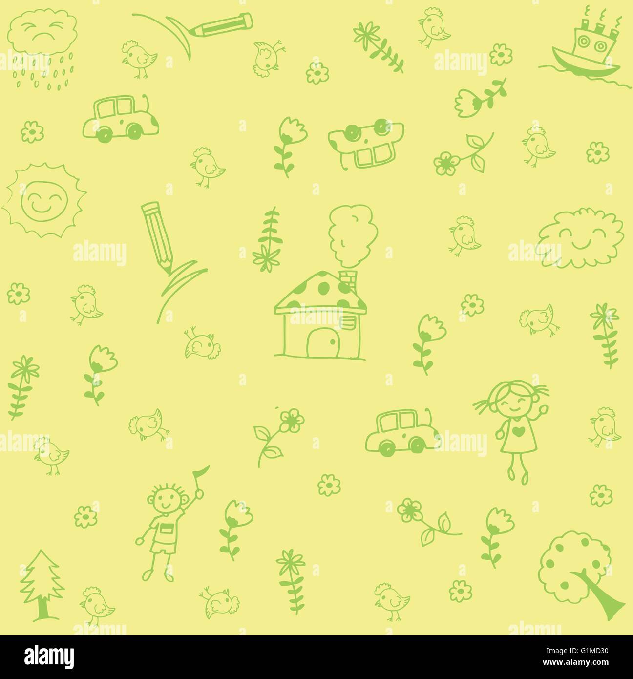 House and leaf doodle art Stock Vector Image & Art - Alamy