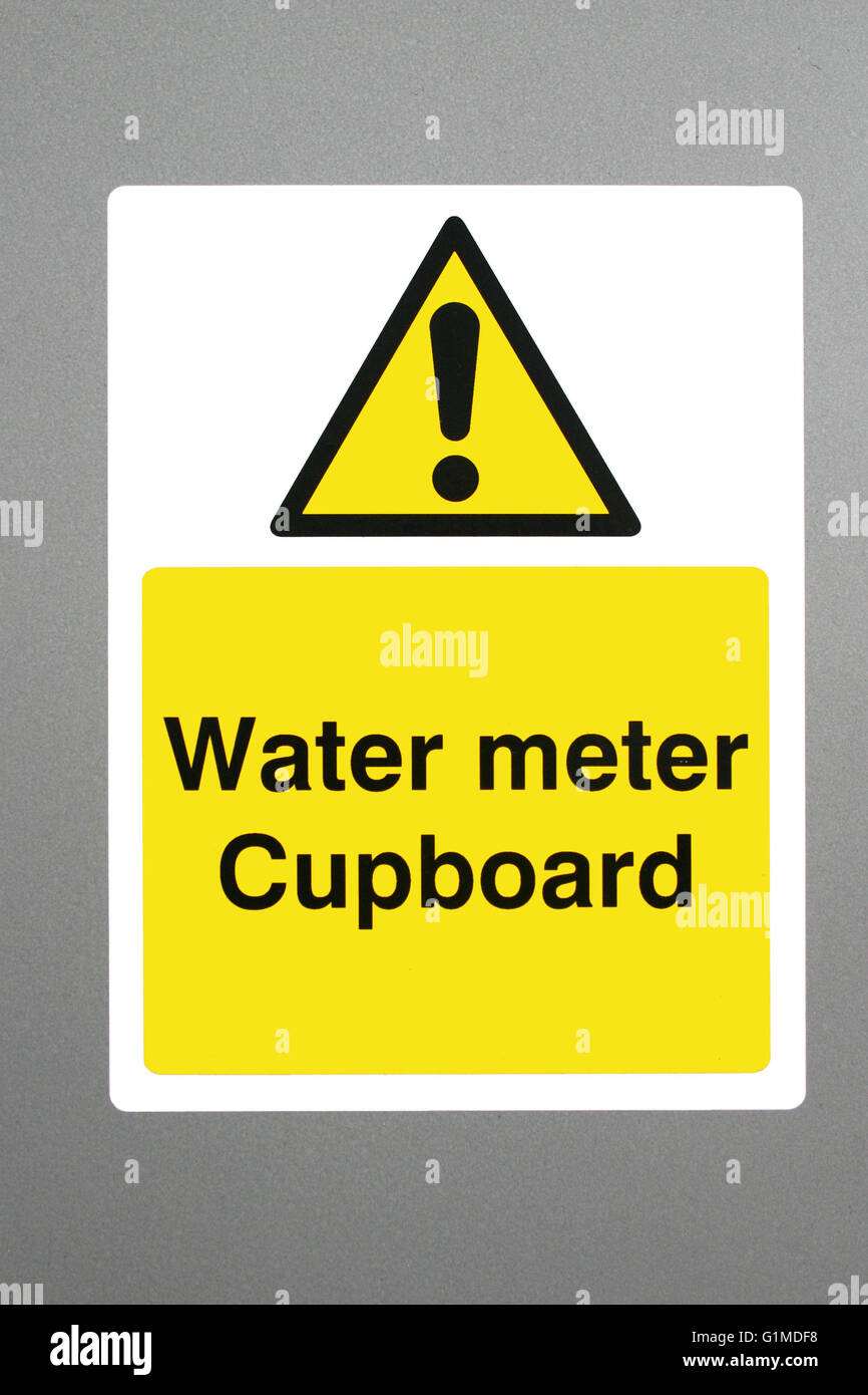 Water meter sign Stock Photo Alamy