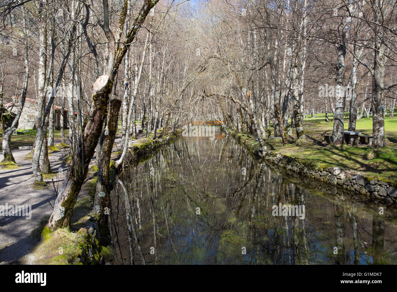 Covao d'ametade in the Serra da Estrela Natural Park. Portugal Stock ...