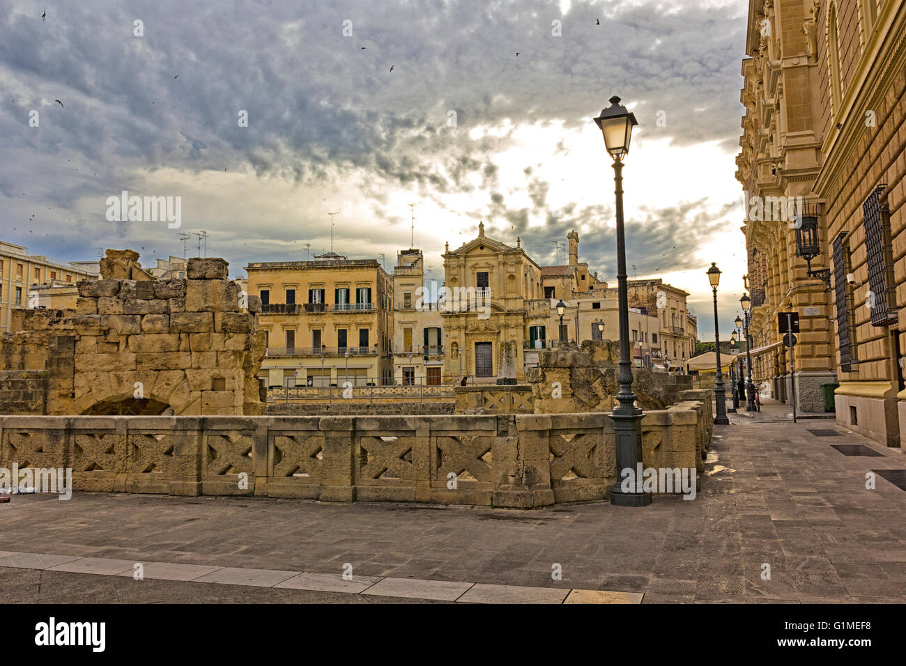 Lecce, Piazza Sant'Oronzo, square saint Orontius, Old Town Stock Photo ...