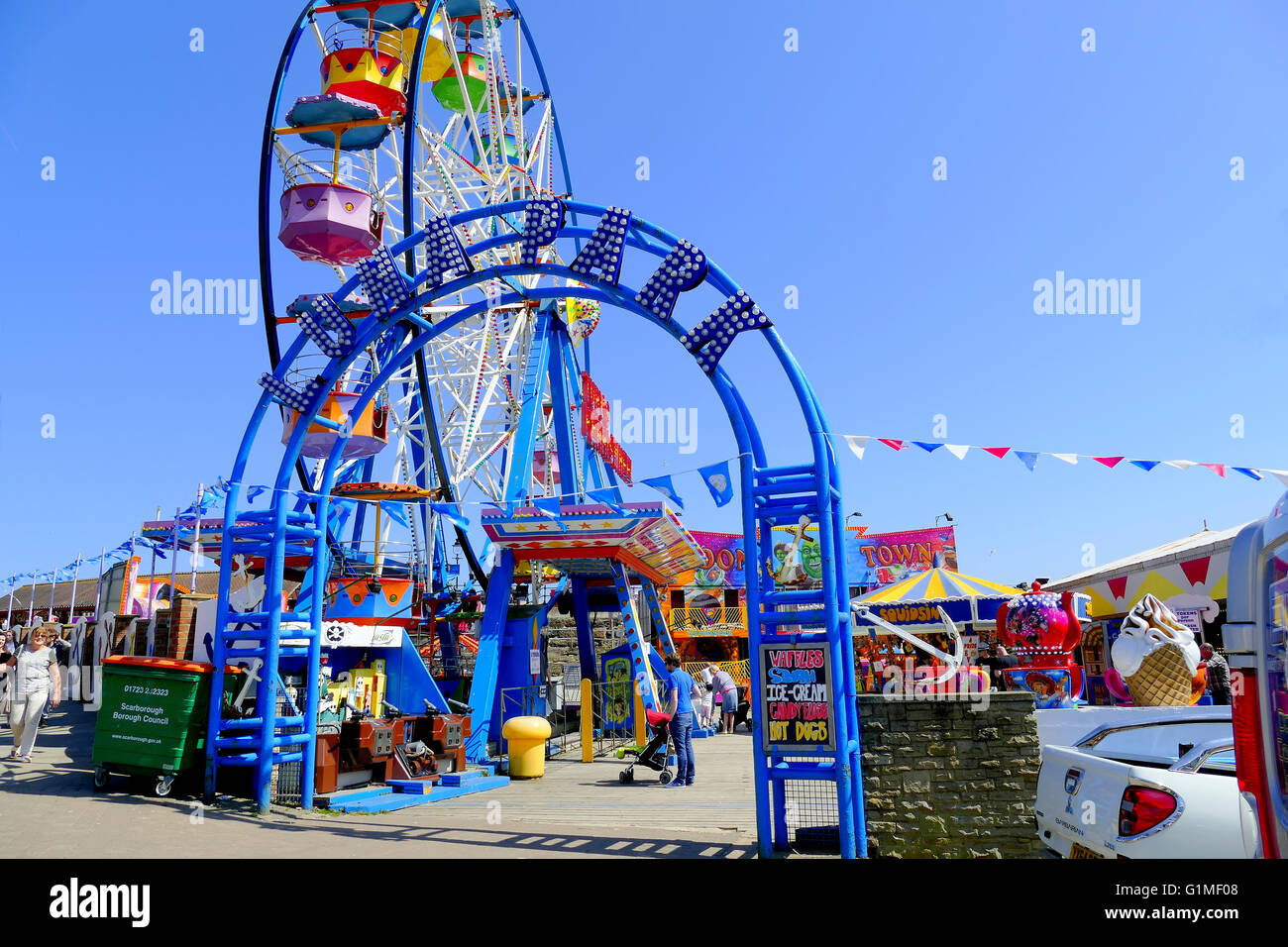 SCARBOROUGH, YORKSHIRE, UK. MAY 09, 2016. All the fun of the fair at