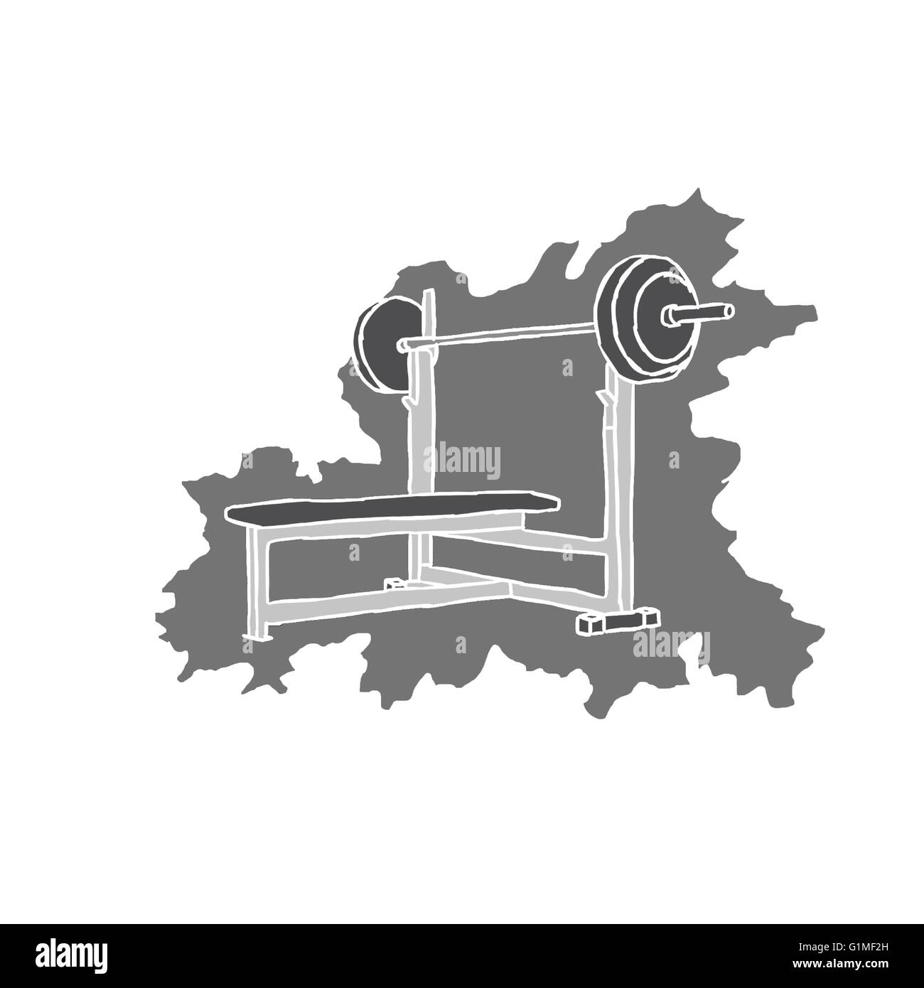 Bench press Stock Vector