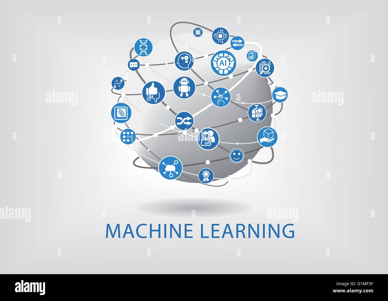 Vector infographic of machine learning concept Stock Vector