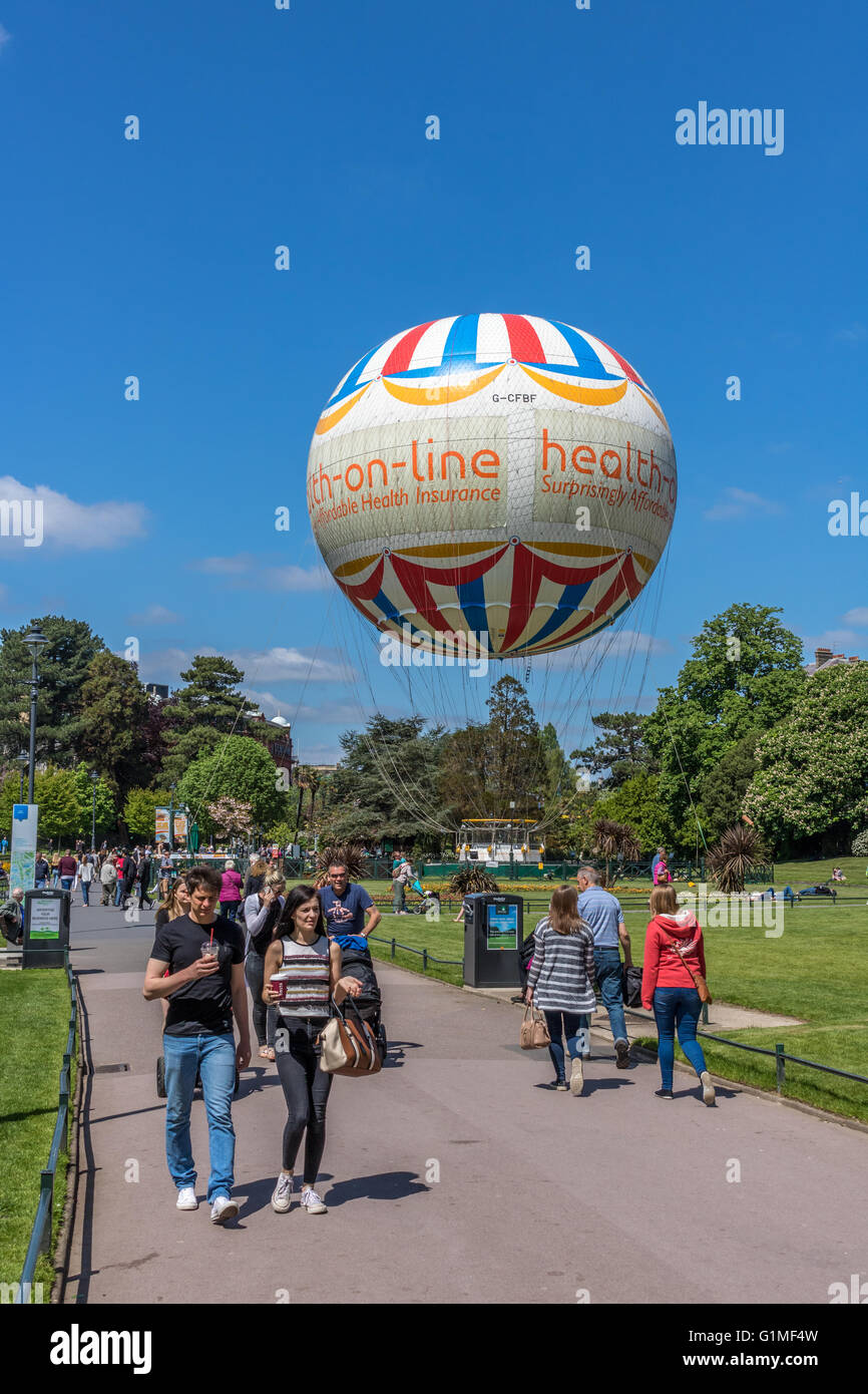 England Dorset Bournemouth Tethered balloon rides in Central Gardens