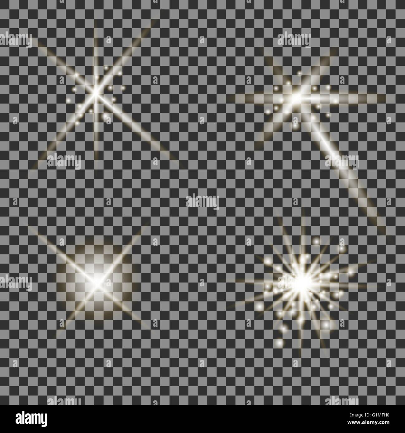 Set of Different White Lights Stock Vector Image & Art - Alamy