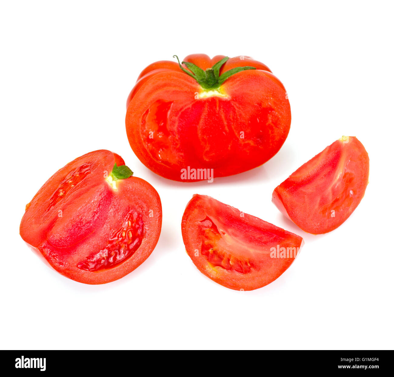Red Tomatoes Isolated on a White Background Stock Photo - Alamy