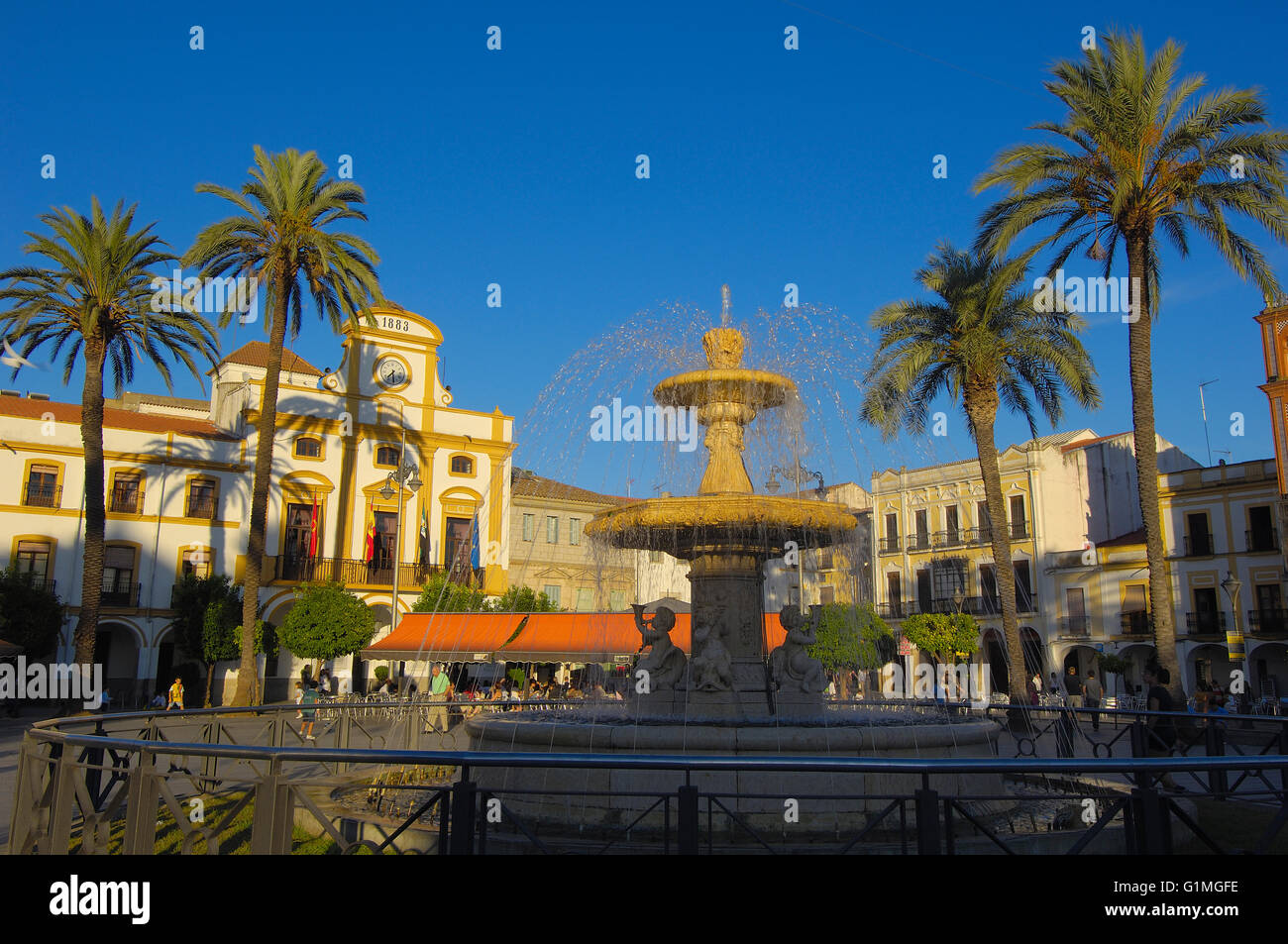 Merida, Plaza España, Badajoz province, Extremadura, Ruta de la Plata ...