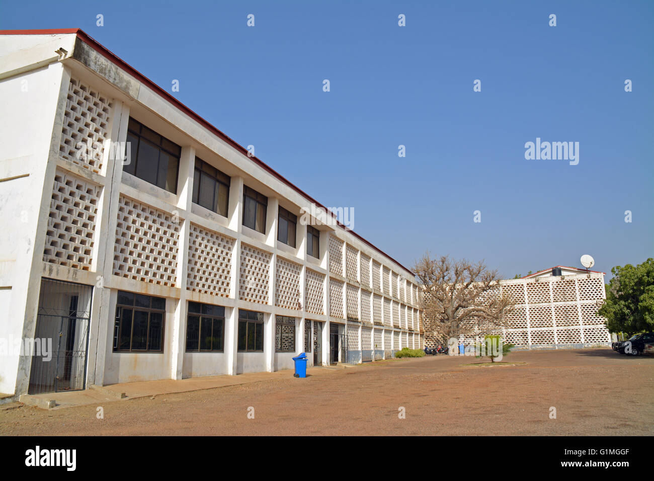 Ghana, Upper East regional ministry, white office building Stock Photo