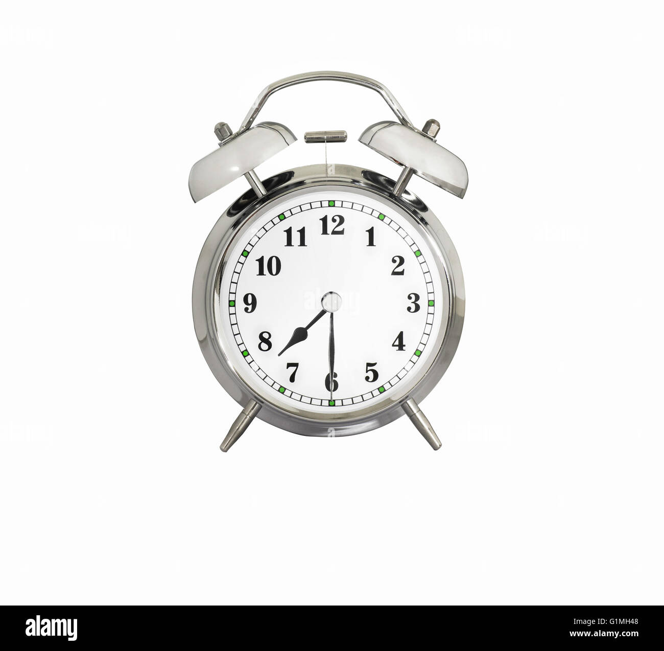 Traditional Alarm Clock Showing 7:30 Stock Photo - Alamy