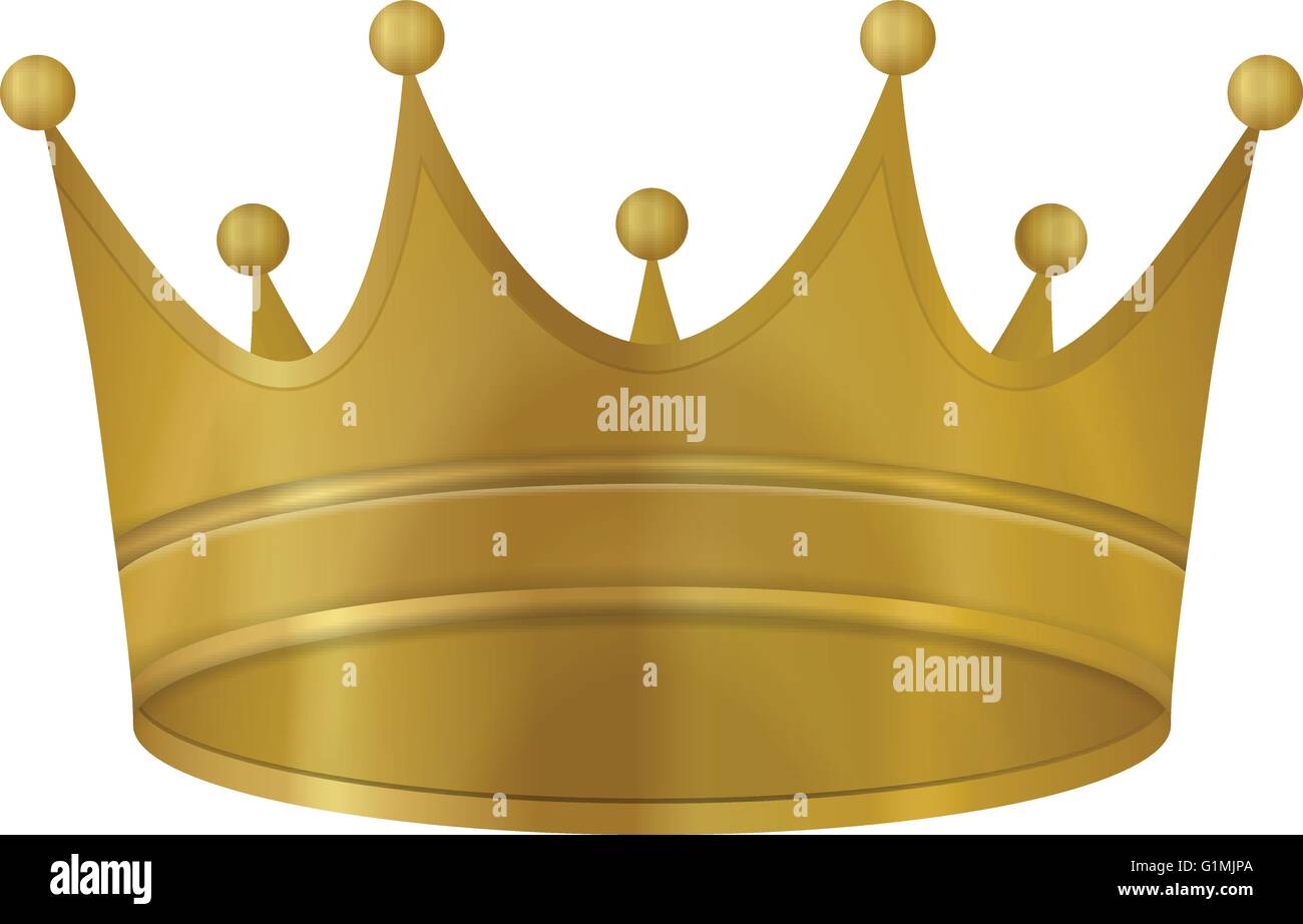 Crown gold on a white background. Vector illustration Stock Vector ...