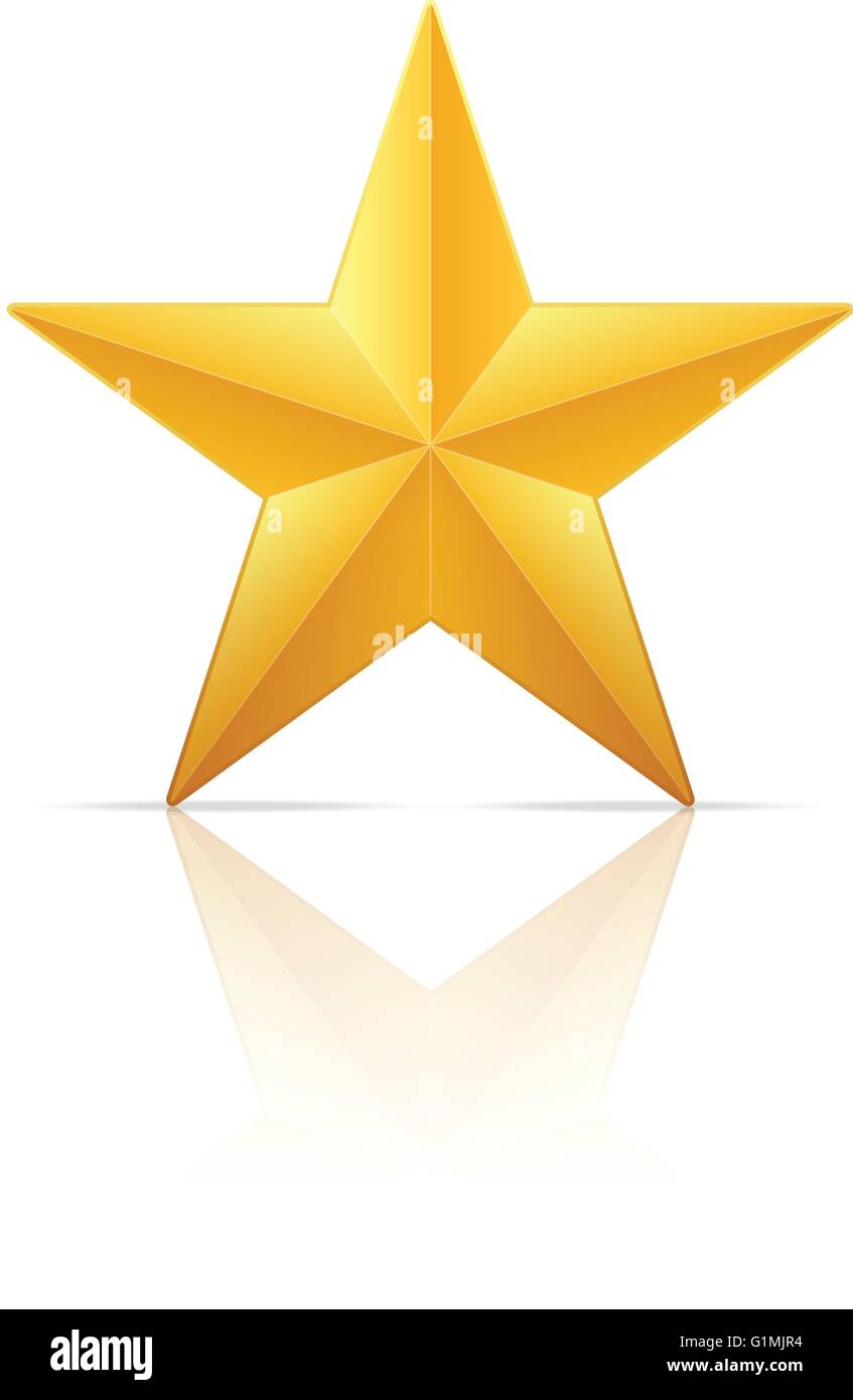 Gold star on a white background. Vector illustration Stock Vector Image & Art Alamy