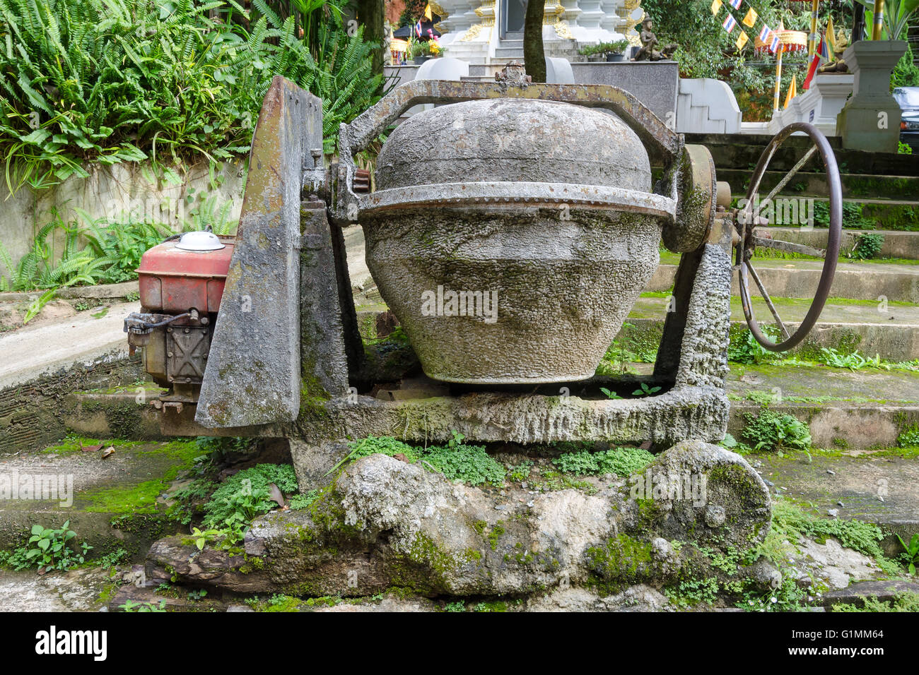 old Cement Mixer machine Stock Photo Alamy