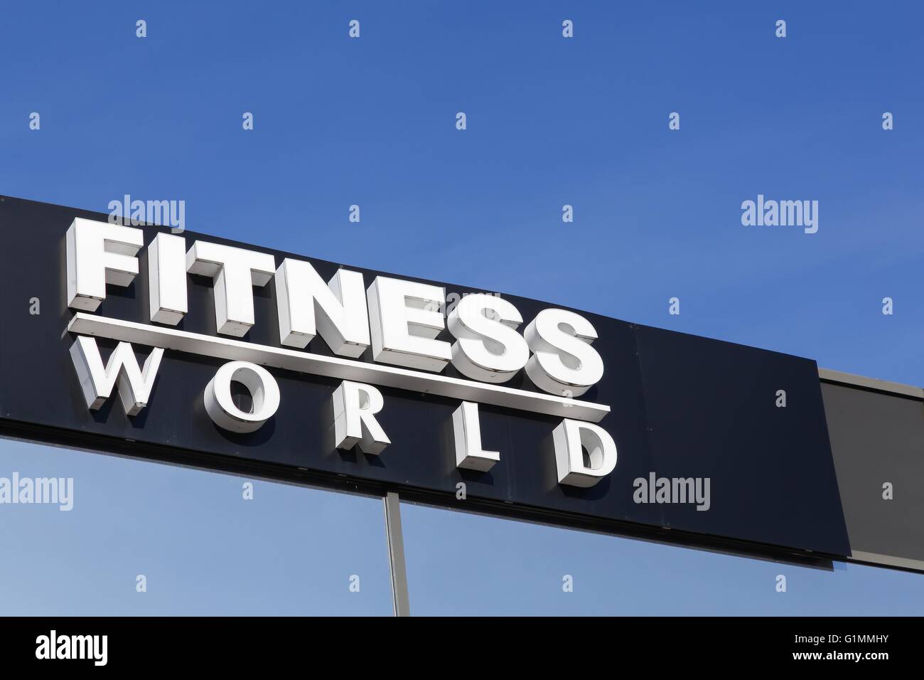 Fitness World Logo On A Wall Fitness World Is A Danish Fitness