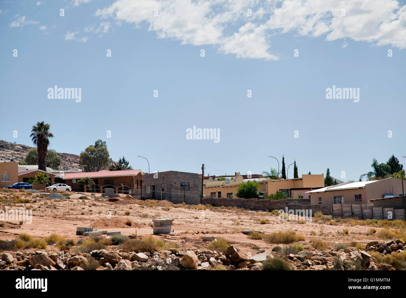 Springbok Town - Houses in Northern Cape - South Africa Stock Photo
