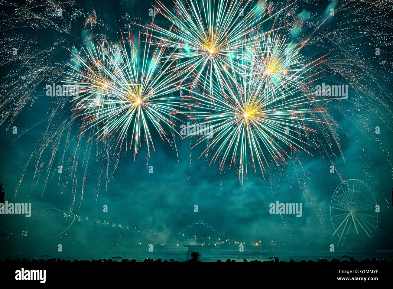 Fireworks display at the 2007 Montreal International Pyromusical