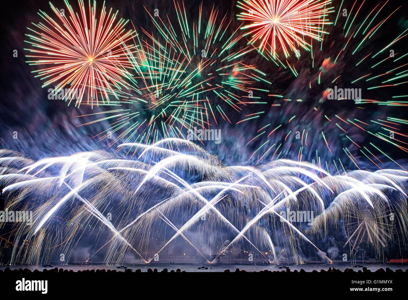 Fireworks display at the 2007 Montreal International Pyromusical