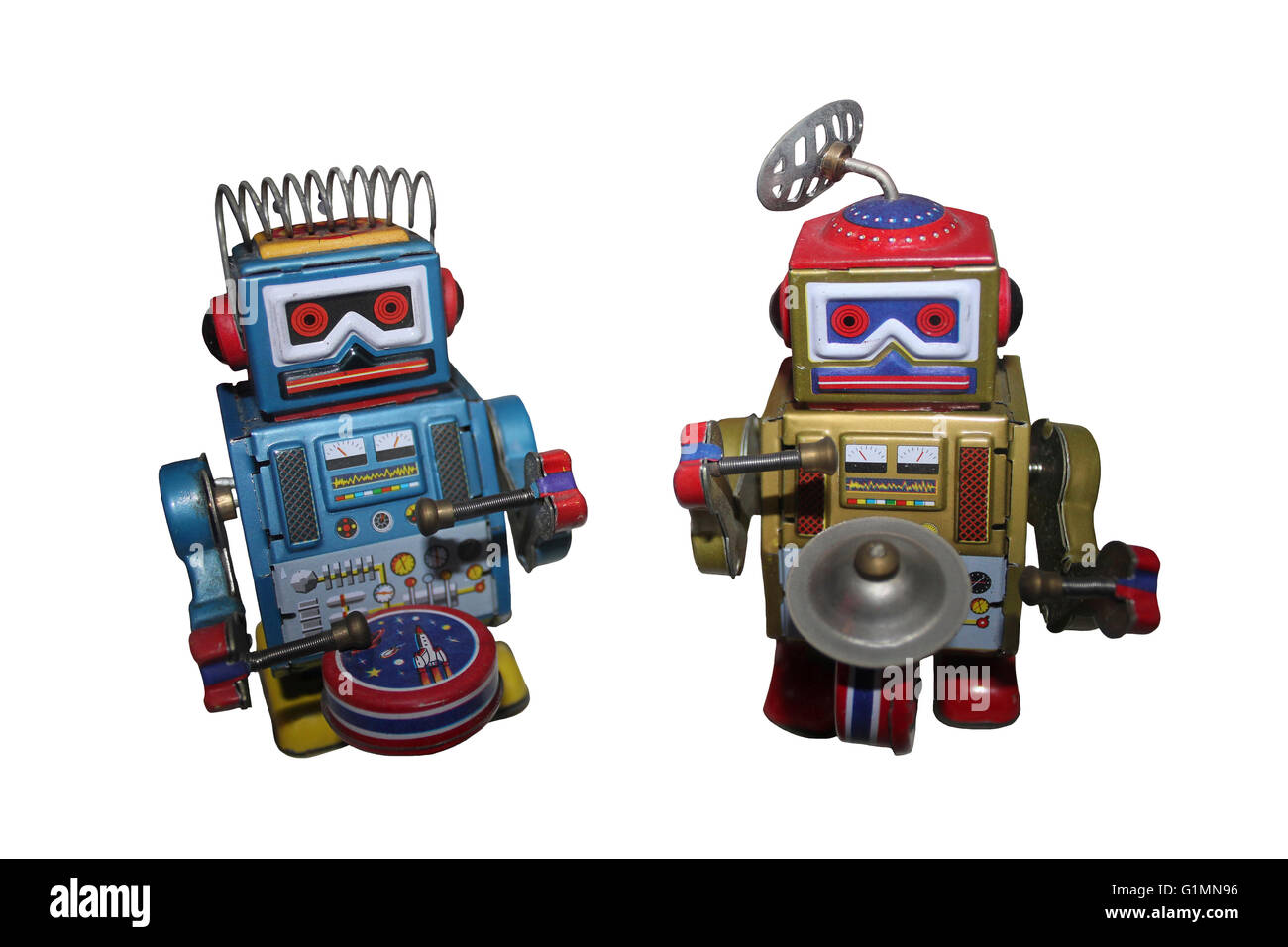 Retro Robot Toys Stock Photo