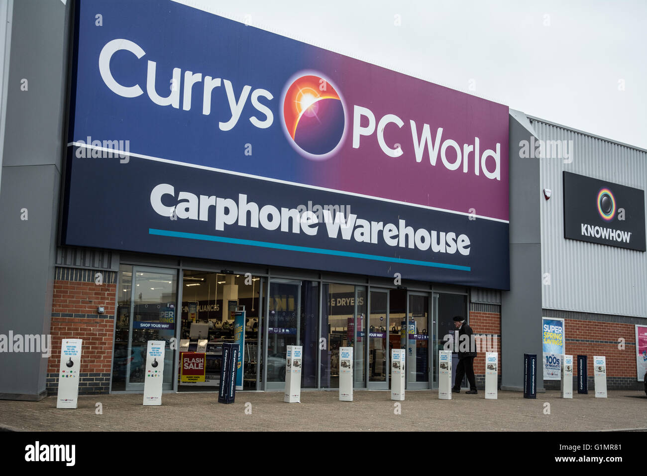 Currys PC World in Norwich, with a Carphone Warehouse inside. Stock Photo