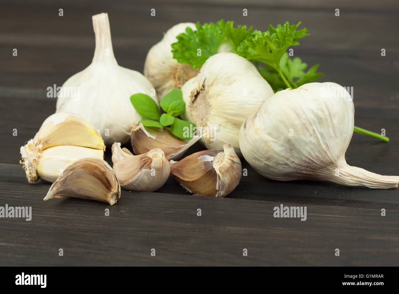 Superfood garlic. Domestic cultivation garlic. Traditional natural cure