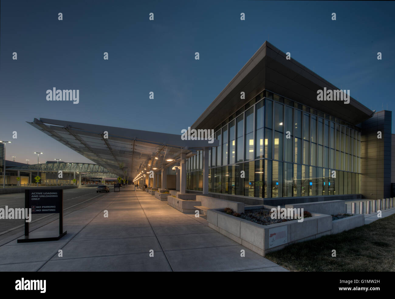 Completed in 2016, the Eisenhower National Airport, Wichita, Kansa; East facing esterior 3. Stock Photo