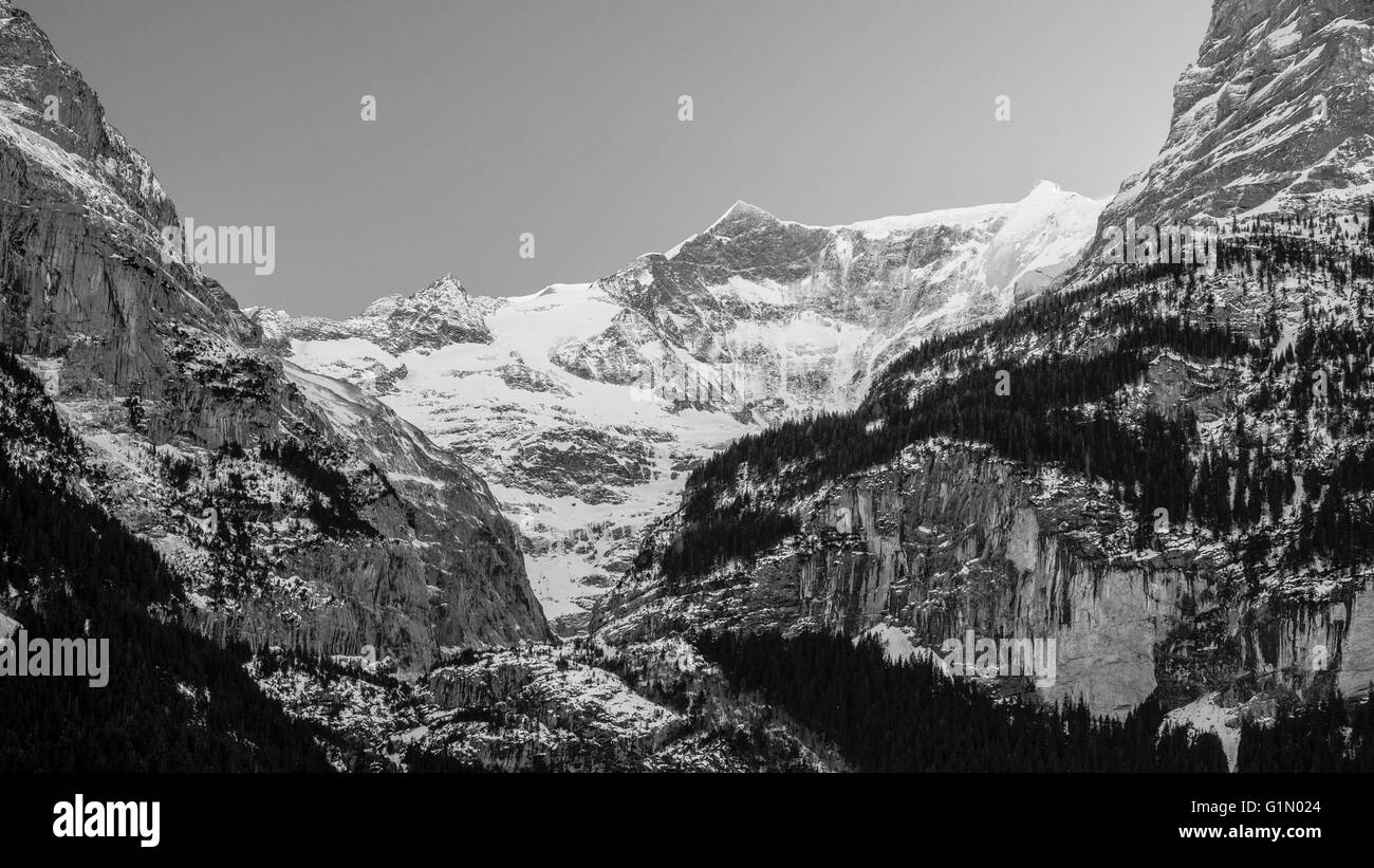 Swiss alps swiss mountains Black and White Stock Photos & Images - Alamy