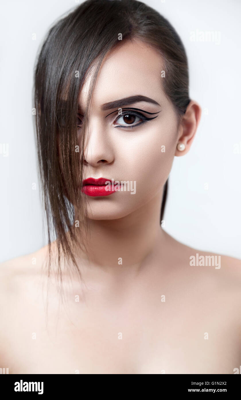 Model with makeup Stock Photo
