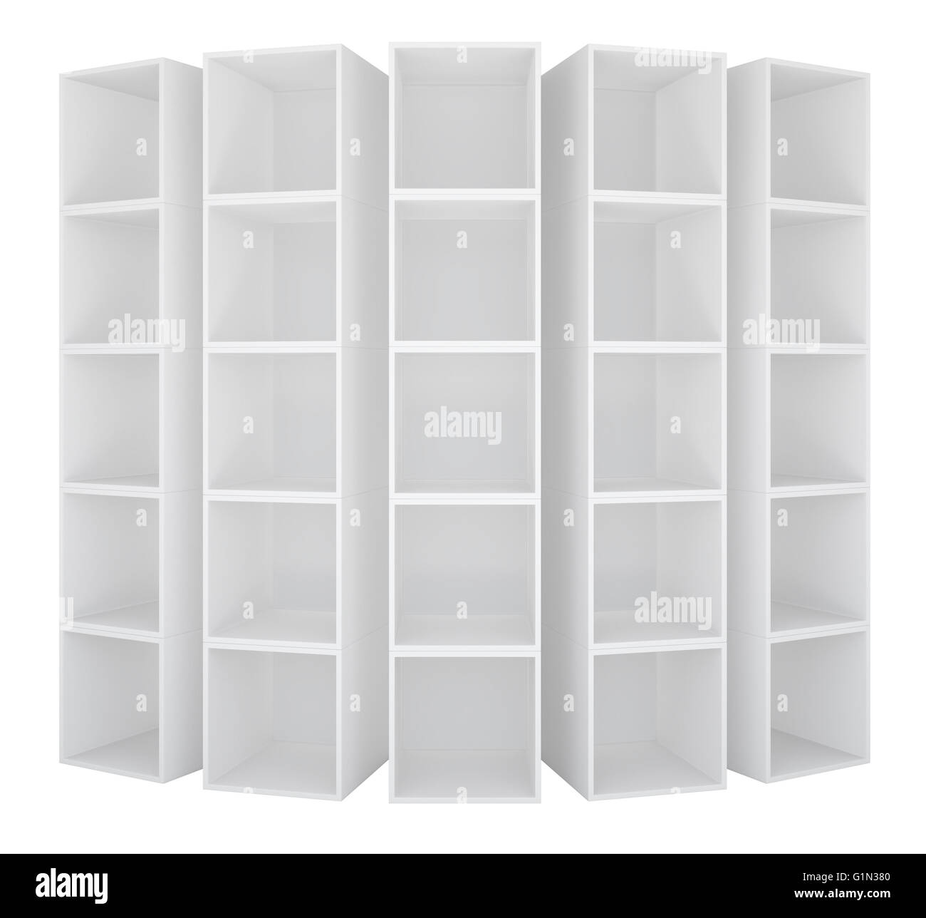 Empty bookshelf or store rack isolated Stock Photo Alamy