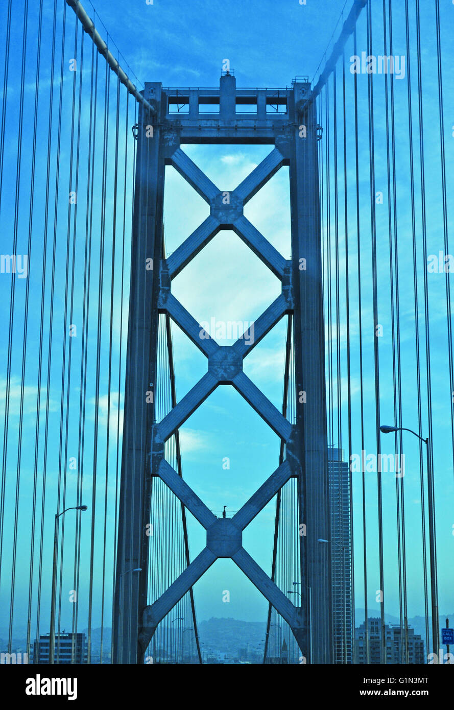 San Francisco, Usa details of the Bay Bridge, known as San Francisco