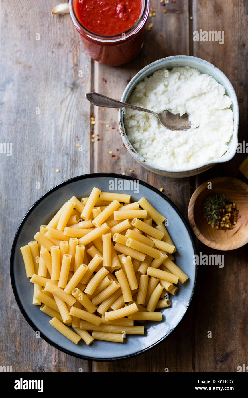 Pasta and tomato sauce Stock Photo - Alamy