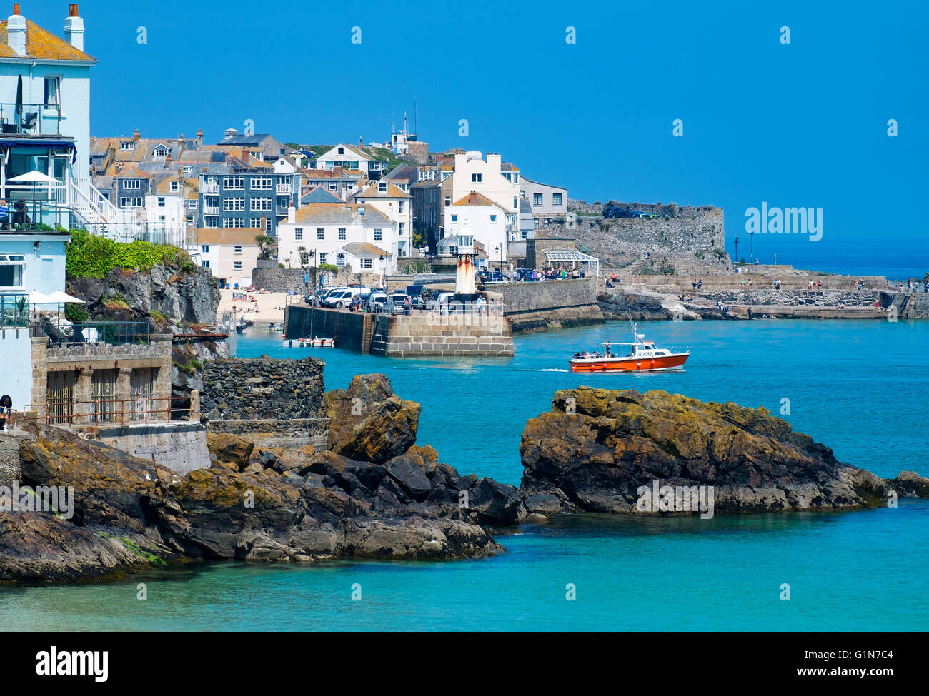 The popular coastal town of St.Ives in Cornwall, England, UK Stock Photo