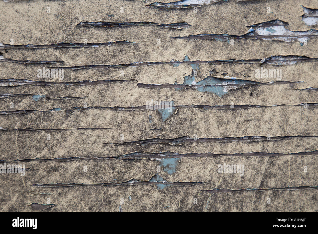 Peeling pain on an old wooden table top Stock Photo Alamy