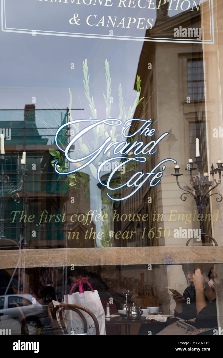 Grand Cafe, Oxford; England, UK Stock Photo